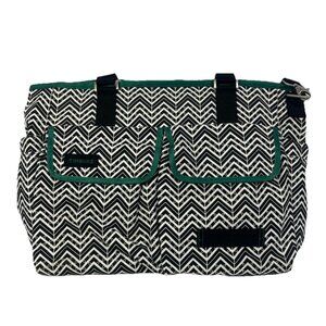 Timbuk2 patterned travel tote bag Diaper Bag Chevron Green Black